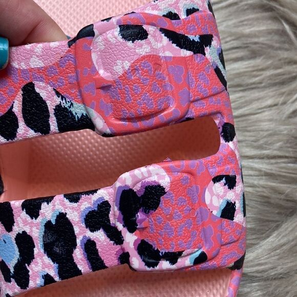 Sinful Summer Boutique Holly Slide Sandal Pink Leopard Print - Picture 8 of 9